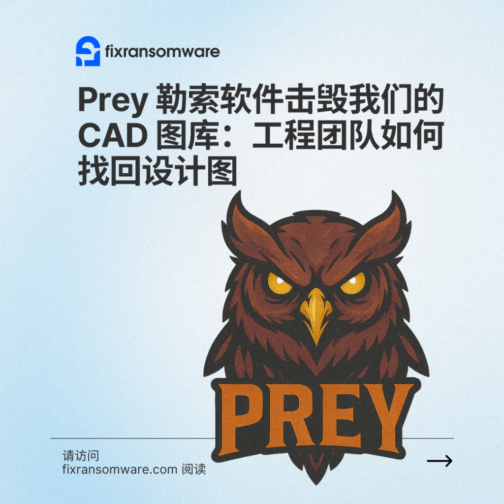 Prey 勒索软件 解密服务在中国。