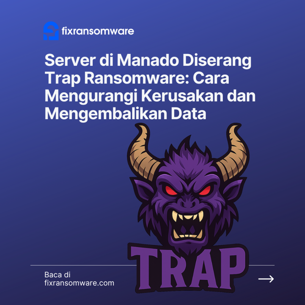 Jasa decrypt Trap Ransomware di Manado.