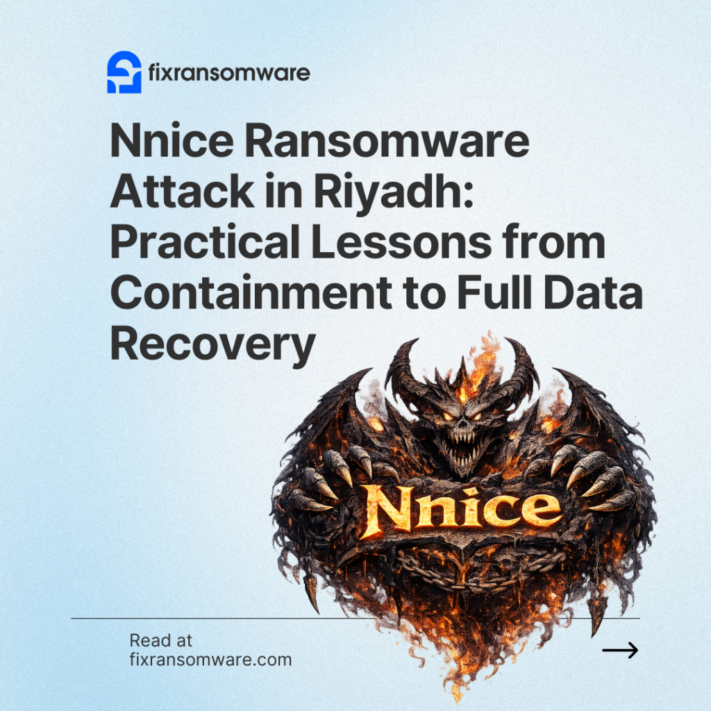 خدمة فك تشفير برامج الفدية .nnice في الرياض، المملكة العربية السعودية.